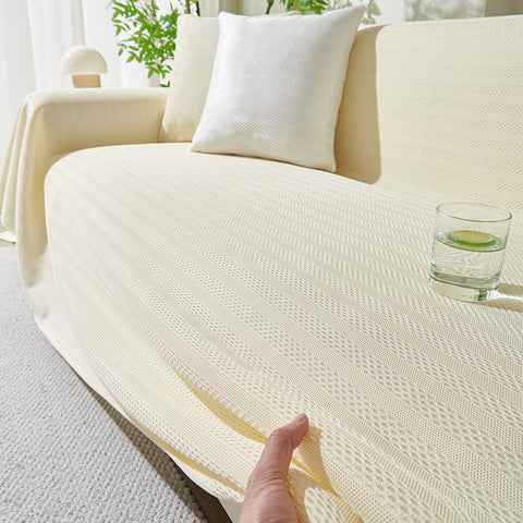 Striped Summer Cooling Sofa Throw Couch Cover