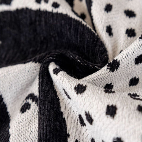 Monochrome Chic Chenille Sofa/Couch Throw Blanket