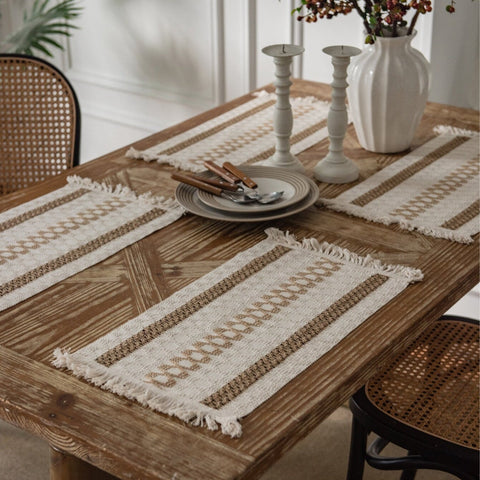 Hemp Rope Weaving Placemats - Set of 4