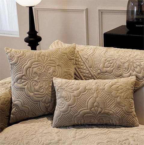 Secret Garden Embroidered Plush Non-Slip Sofa/Couch Cover