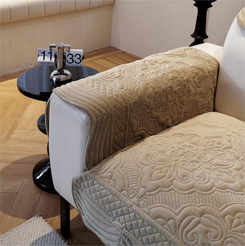 Secret Garden Embroidered Plush Non-Slip Sofa/Couch Cover