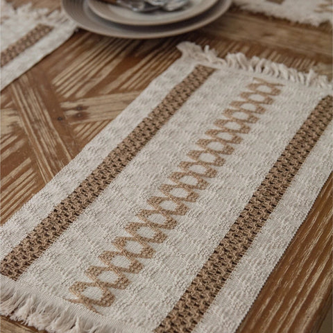 Hemp Rope Weaving Placemats - Set of 4