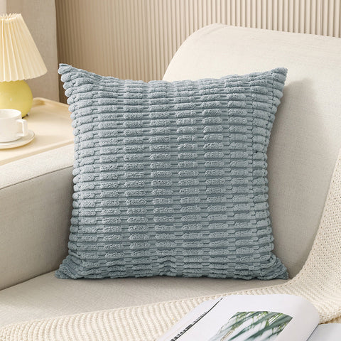 Dimensional Striped Corduroy Throw Pillow Cover