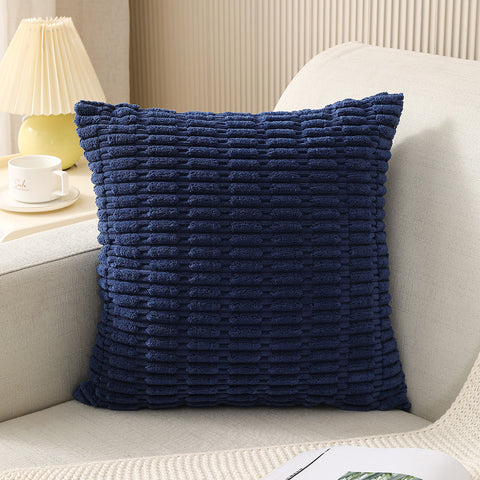 Dimensional Striped Corduroy Throw Pillow Cover