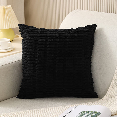 Dimensional Striped Corduroy Throw Pillow Cover