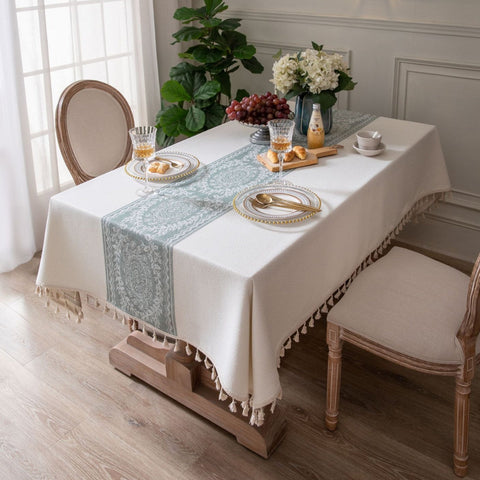 Leaves Circle Jacquard Tablecloth