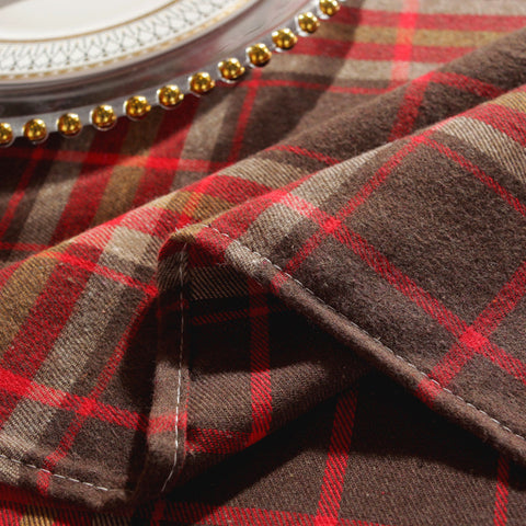 Traditional Scottish Tartan Tablecloth Coffee Background Collections