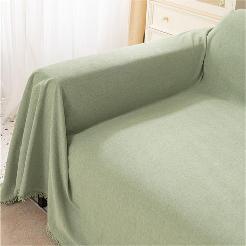 Pure Color Chenille Lightweight Sofa/Couch Cover