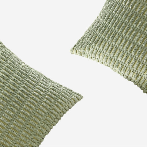 Dimensional Striped Corduroy Throw Pillow Cover