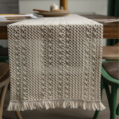 Plain Color Knitted Table Runner