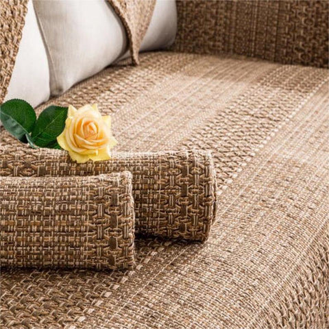 Natural Cotton Braid Sofa Protector Couch Cover