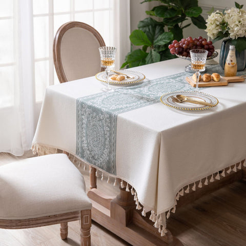 Leaves Circle Jacquard Tablecloth