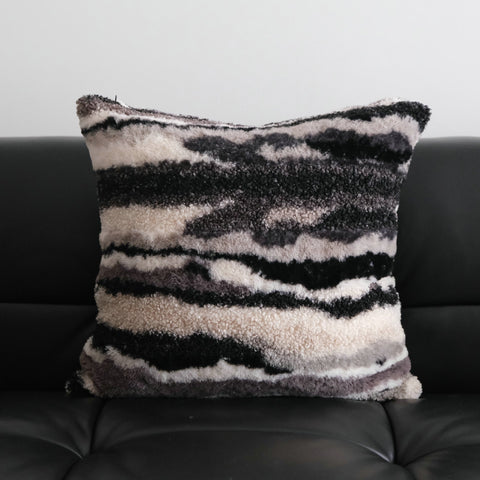 Faux Fur Modern Throw Pillow Cover