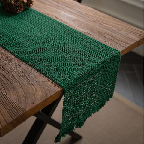 Plain Color Knitted Table Runner