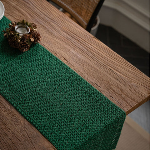 Plain Color Knitted Table Runner