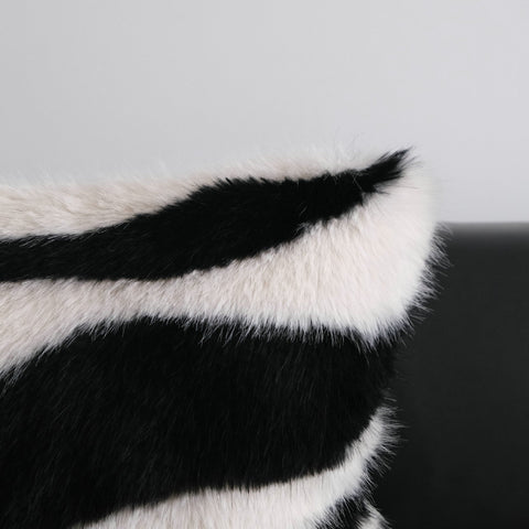 Faux Fur Modern Throw Pillow Cover