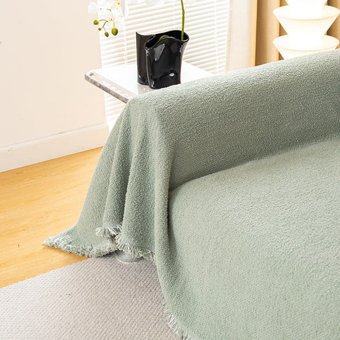 Woolen Yarn Double-sided Sofa Throw Blanket Couch Cover