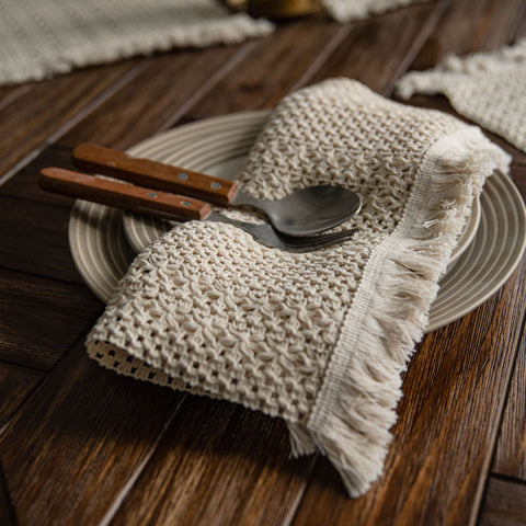 Plain Color Knitted Table Runner