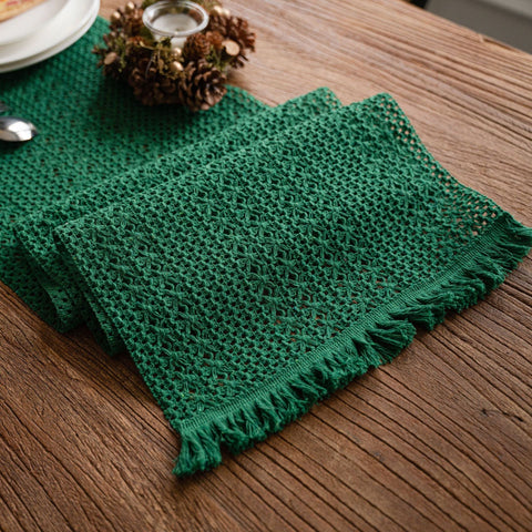 Plain Color Knitted Table Runner