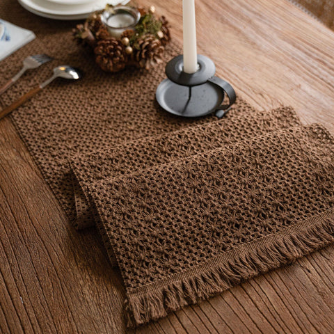 Plain Color Knitted Table Runner