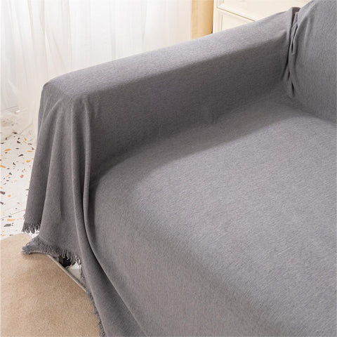 Pure Color Chenille Lightweight Sofa/Couch Cover