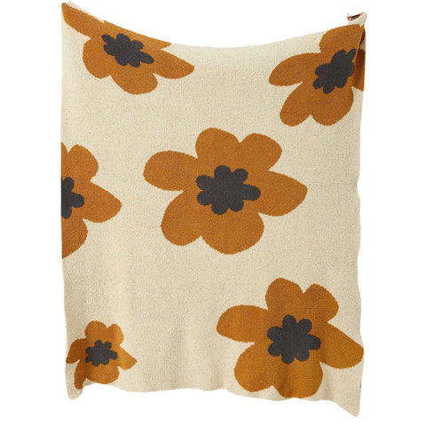 Sun Flower Cozy Knit Throw Blanket