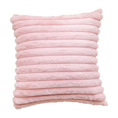 Faux Fur Striped Throw Pillow Cover