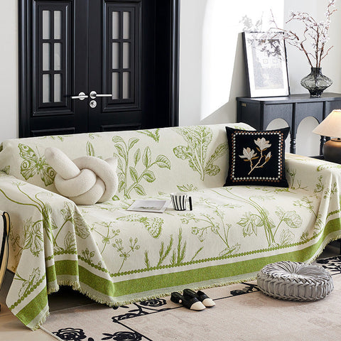 Romantic Botanical Chenille Sofa/Couch Cover